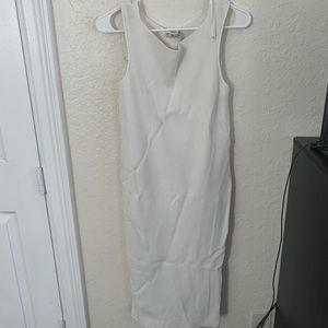 Zara Knit Bodycon Maxi Dress Cream
